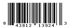 UPC barcode number 843812139243