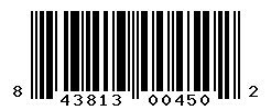 UPC barcode number 843813004502