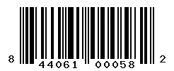 UPC barcode 844061000582