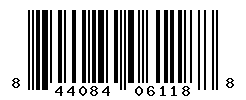 UPC barcode number 844084061188