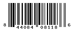 UPC barcode number 844084081186