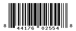 UPC barcode number 844176025548