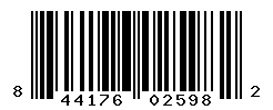 UPC barcode number 844176025982