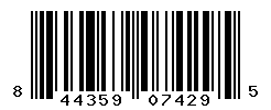 UPC barcode number 844359074295