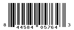 UPC barcode number 844584057643