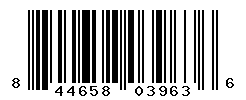 UPC barcode number 844658039636