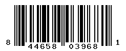 UPC barcode number 844658039681