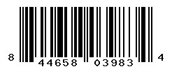 UPC barcode number 844658039834