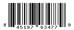 UPC barcode number 845197034779