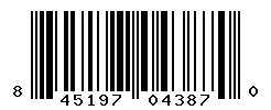 UPC barcode number 845197043870