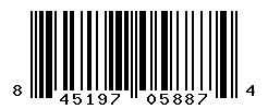 UPC barcode number 845197058874