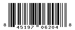 UPC barcode number 845197062048