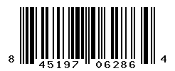 UPC barcode number 845197062864