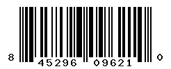 UPC barcode number 845296096210