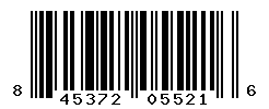 UPC barcode number 845372055216