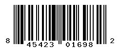 UPC barcode number 845423016982