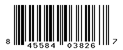 UPC barcode number 845584038267