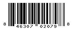 UPC barcode number 846307020798