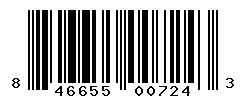UPC barcode number 846655007243