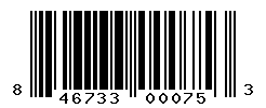 upc 846733000753 barcode image