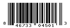 UPC 846733045013 barcode image