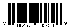 UPC barcode number 846757292349