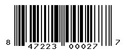 UPC barcode number 847223000277