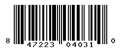 UPC barcode number 847223040310
