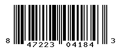 UPC barcode number 847223041843