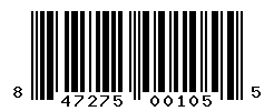 UPC barcode number 847275001055