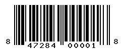 UPC barcode 847284000018