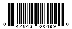 UPC barcode number 847843004990