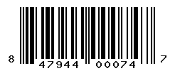 UPC barcode number 847944000747