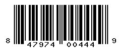 UPC barcode number 847974004449