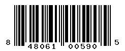 UPC barcode number 848061005905