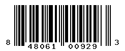 UPC barcode number 848061009293