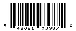 UPC barcode number 848061039870
