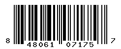 UPC barcode number 848061071757