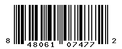 UPC barcode number 848061074772
