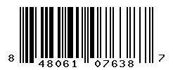 UPC barcode number 848061076387