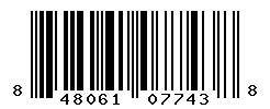 UPC barcode number 848061077438