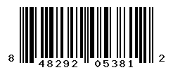 UPC barcode number 848292053812