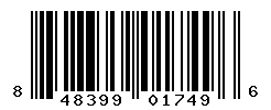 UPC barcode number 848399017496