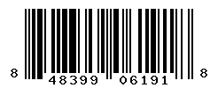 UPC barcode number 848399061918