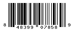 UPC barcode number 848399078589