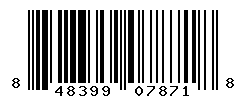 UPC barcode number 848399078718