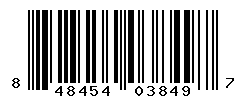 UPC barcode number 848454038497