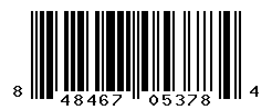 UPC barcode number 848467053784