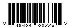 UPC barcode number 848604007755