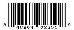 UPC barcode number 848604023519